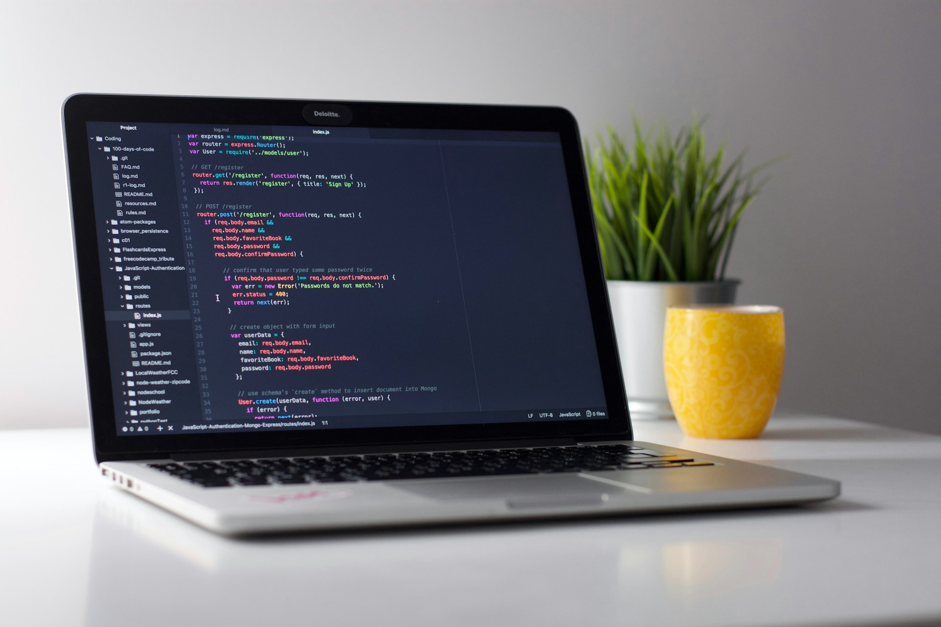 Web code laptop image